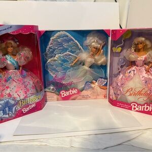 Vintage Birthday Barbie & Angel Princess Barbie.